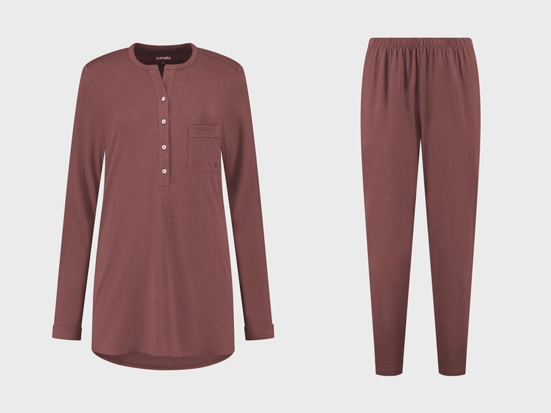 Ensemble de pyjama en jersey pour femme rose du soir