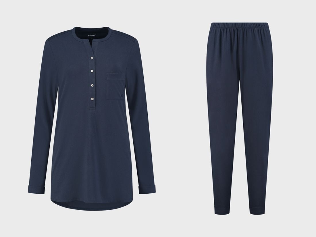 Ensemble de pyjama en jersey pour femme bleu minuit