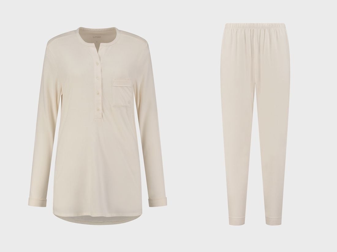 Ensemble de pyjama en jersey pour femme soleil levant blanc