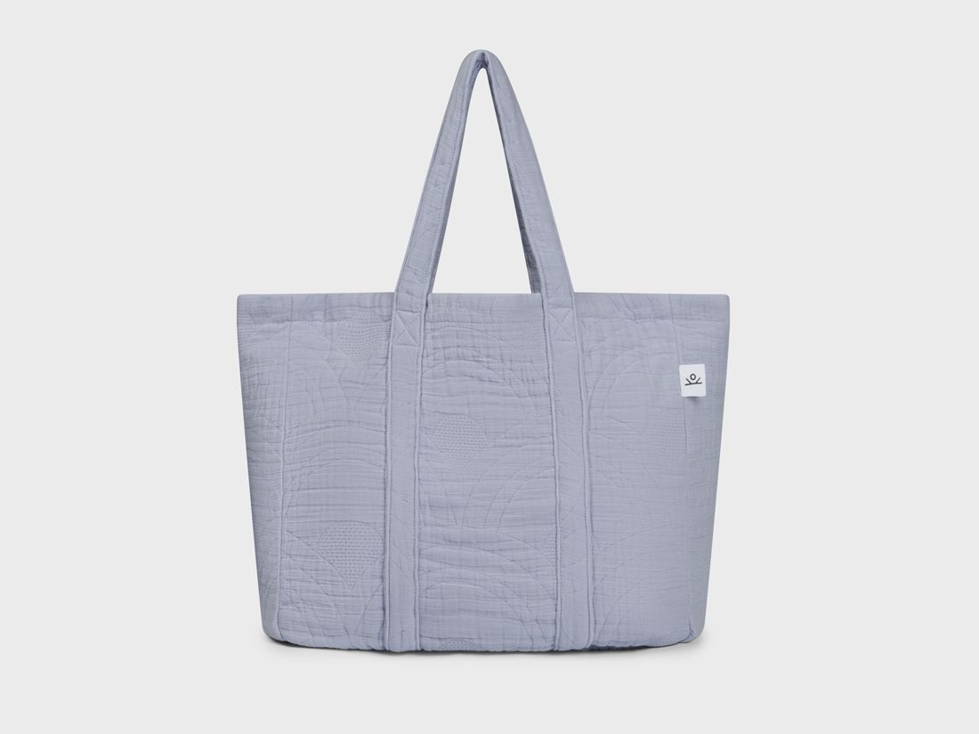 Sac cabas en mousseline de coton arc bleu lavande