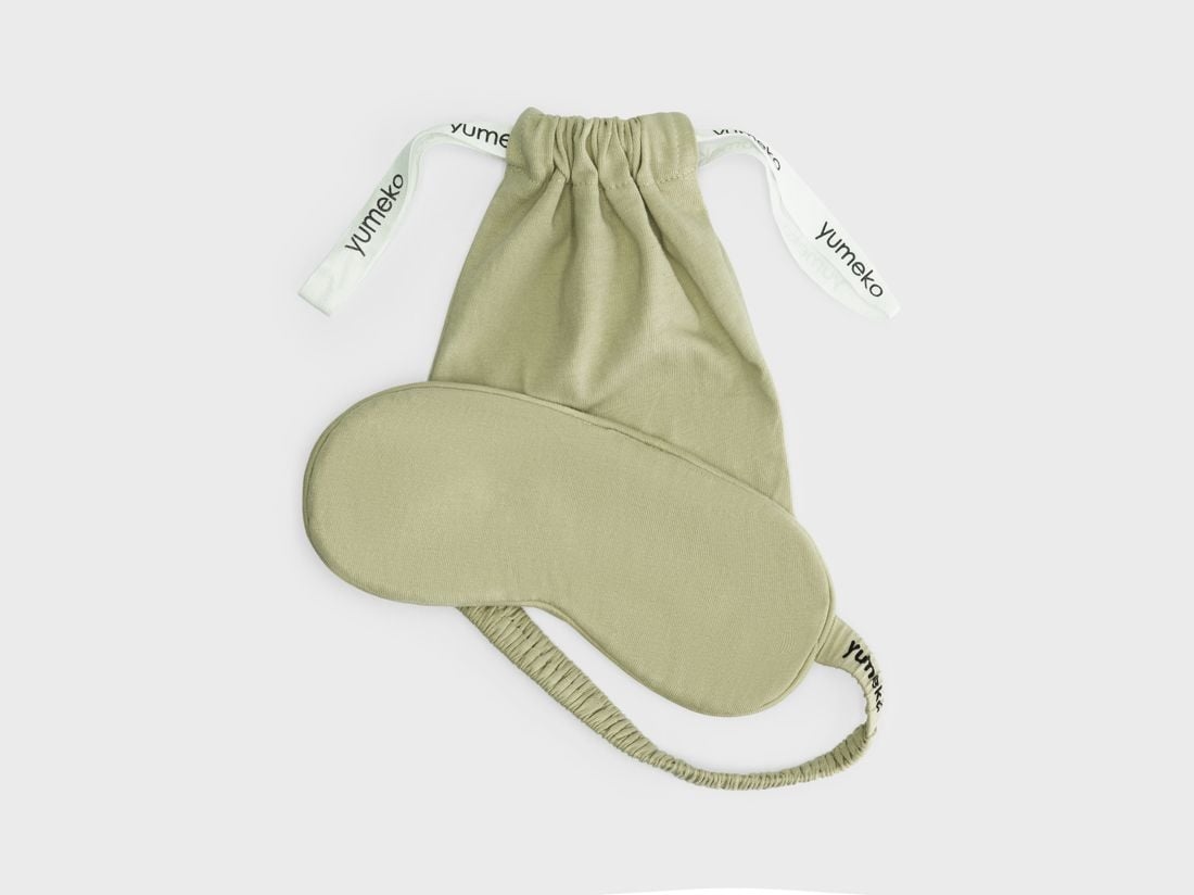 Masque de nuit jersey vert pistache