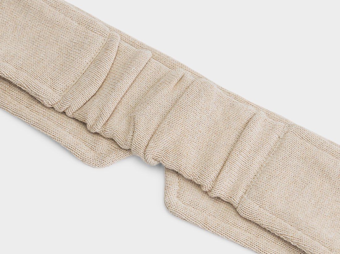 Masque de nuit en maille de coton avoine