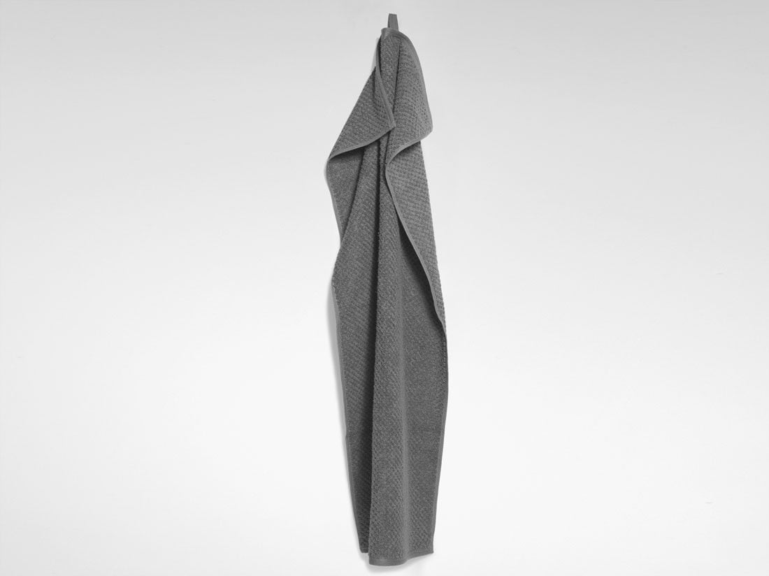 Serviettes de douche nid d'abeille gris foncé 70x140 - 2 pcs