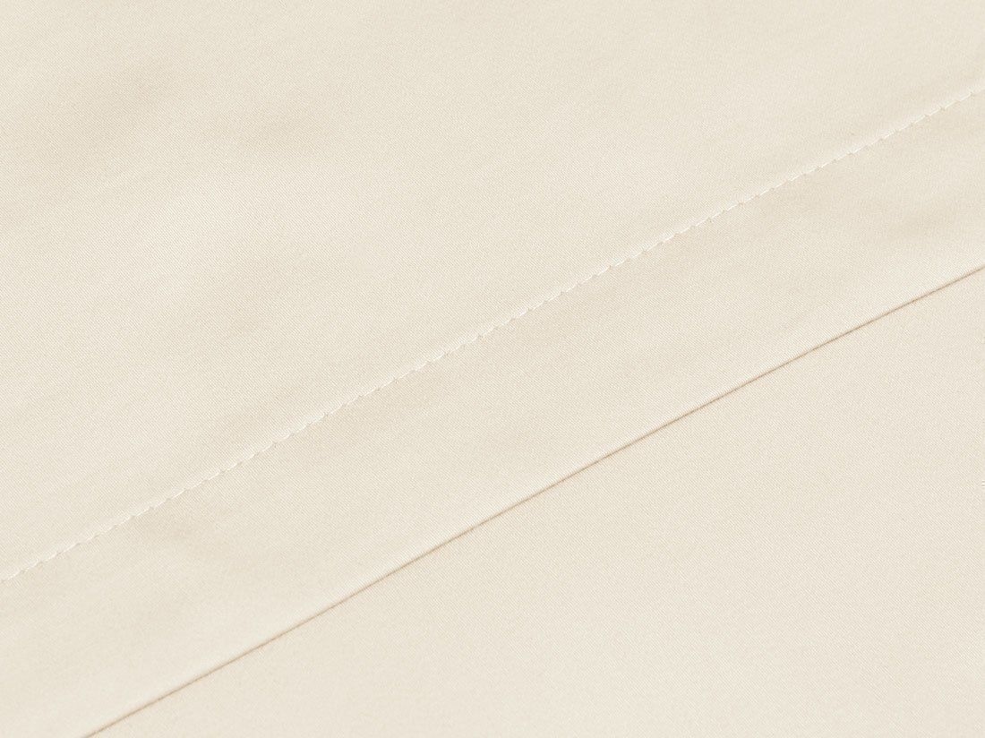Drap plat satin de coton naturel