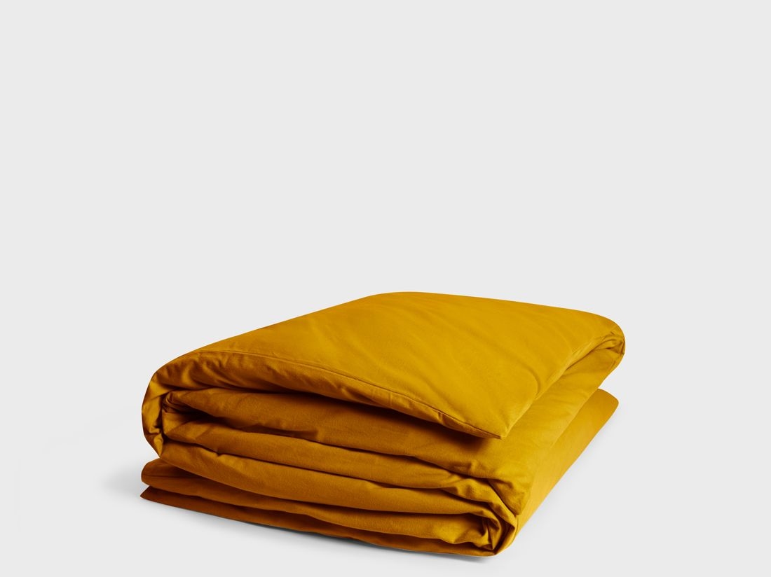Housse de couette flanelle de coton jaune d'Inde