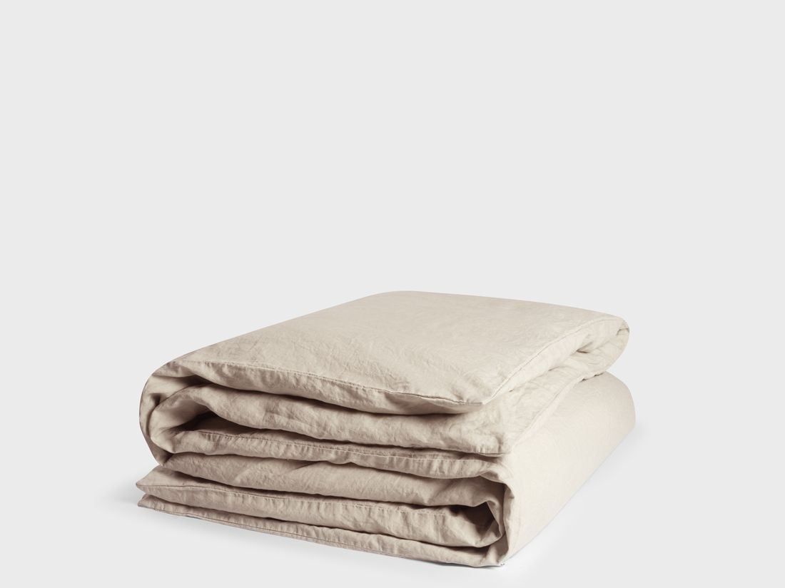 Housse de couette lin lavé naturel