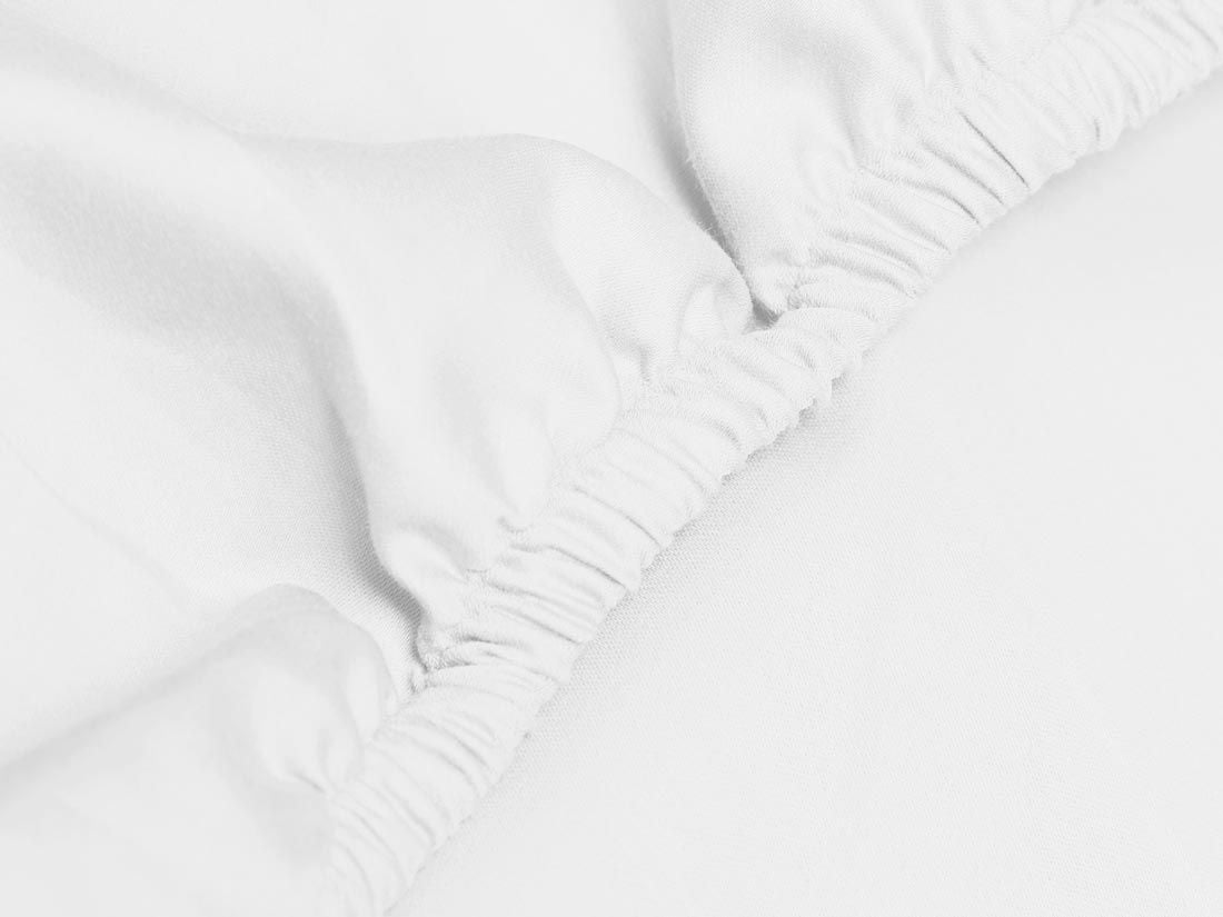 Drap-housse extra haut satin de coton blanc pur
