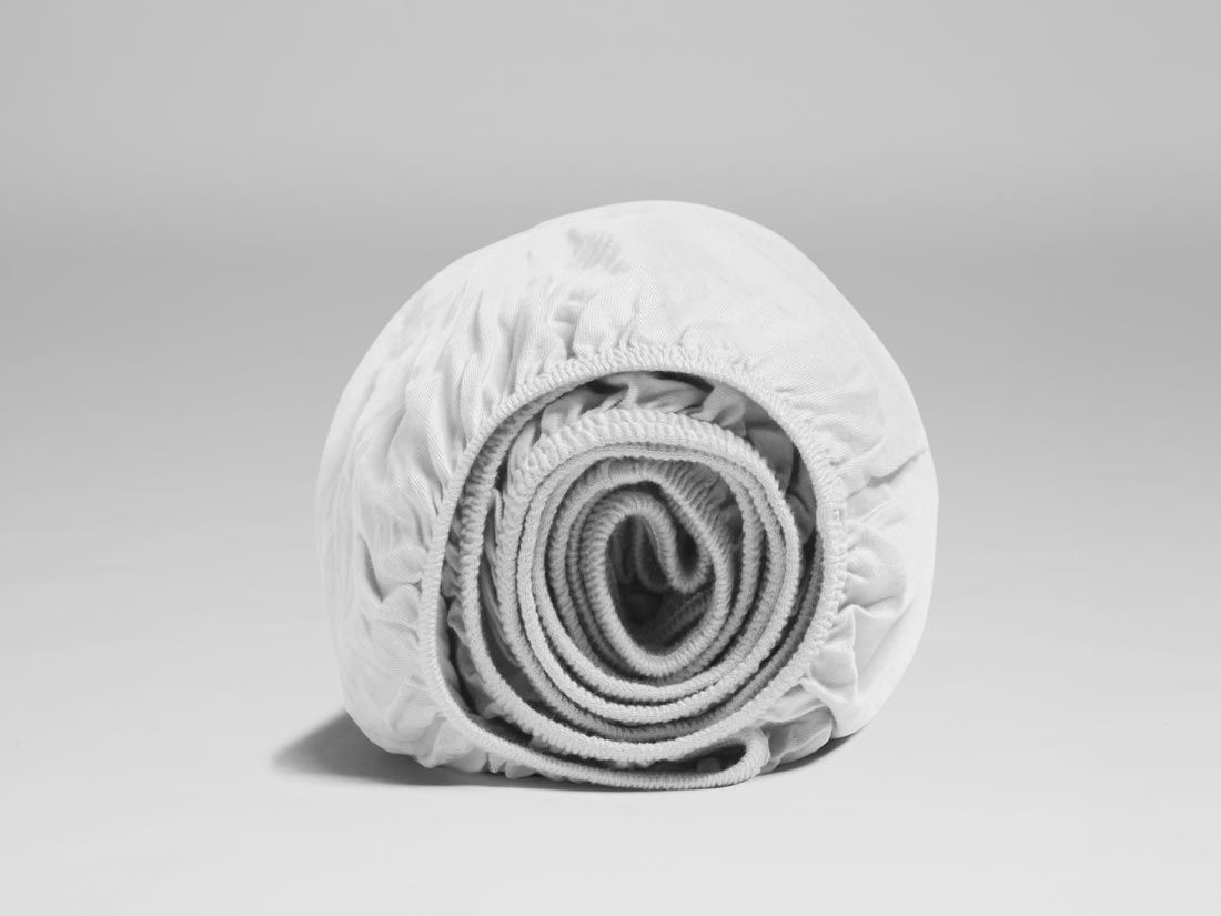 Drap-housse jersey blanc pur