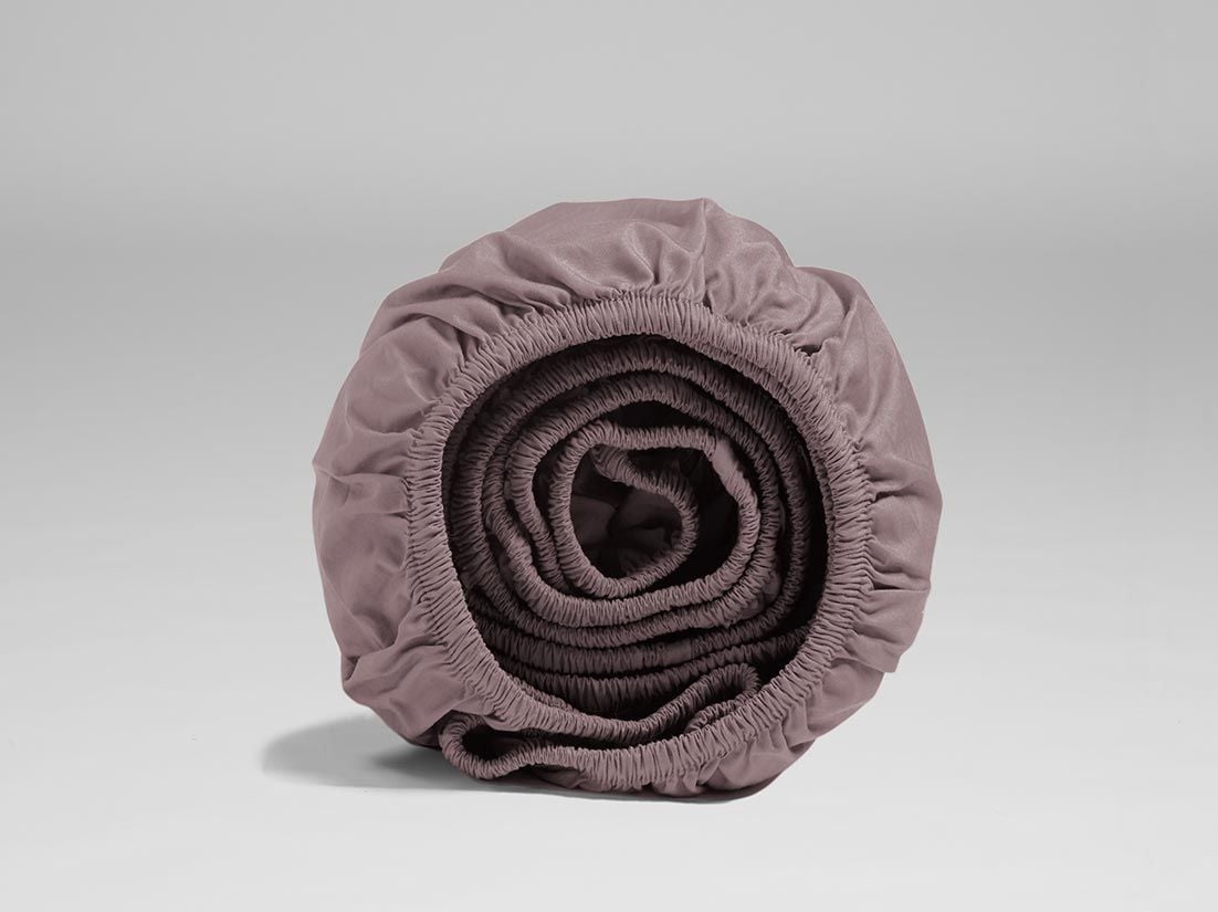 Drap-housse percale de coton mauve 140x200x30
