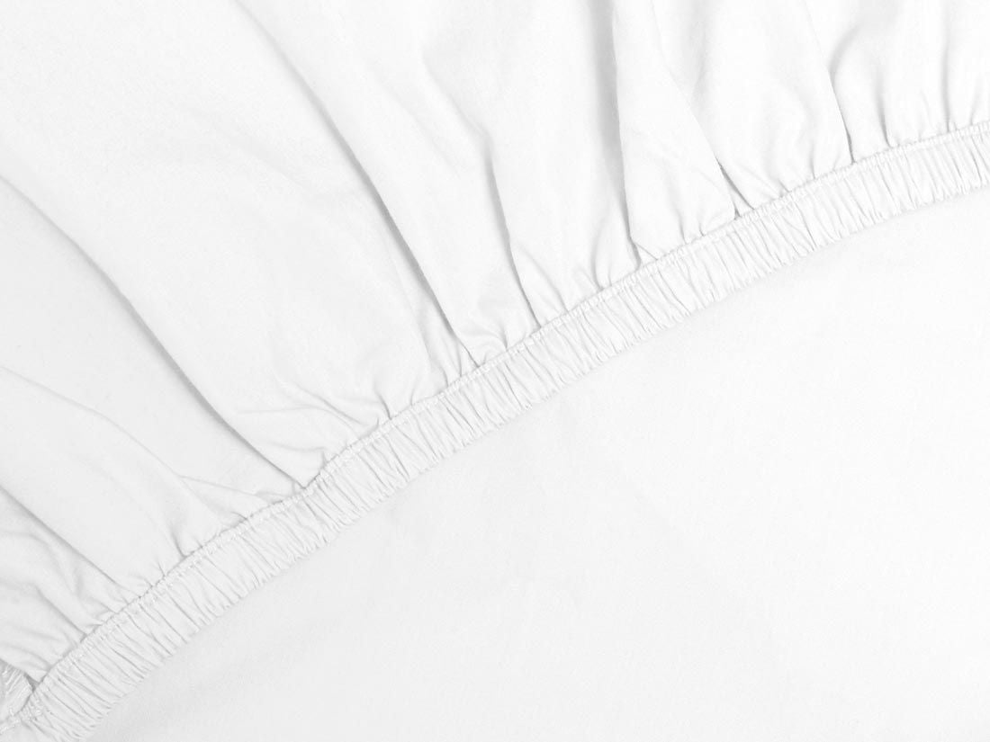 Drap-housse enfant percale de coton blanc pur