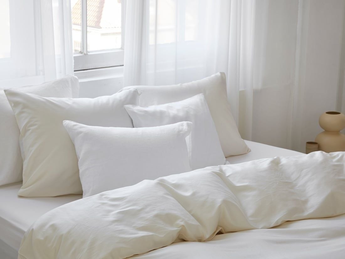 Parure de lit satin de coton naturel