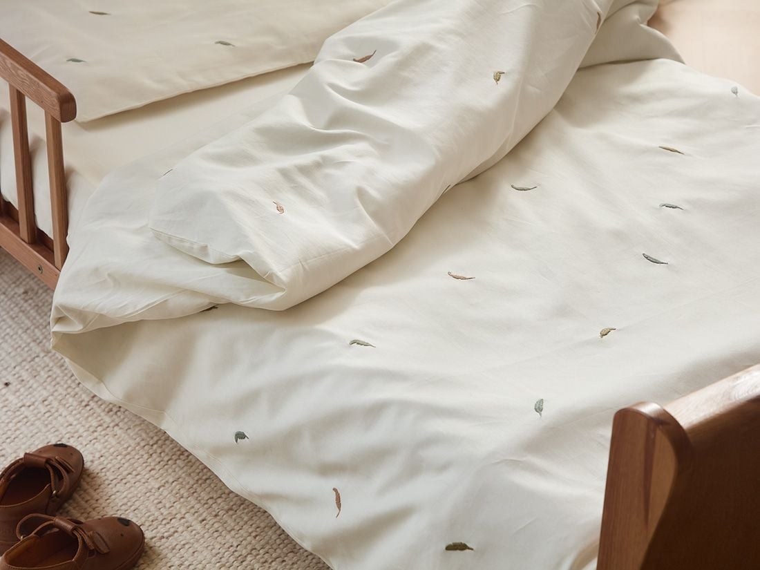 Housse de couette enfant satin de coton plume multicolore