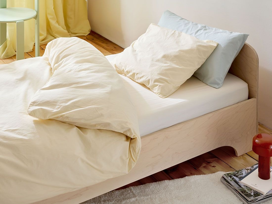 Housse de couette enfant percale de coton éclat doré