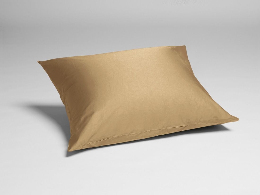 Taie d'oreiller satin de coton miel