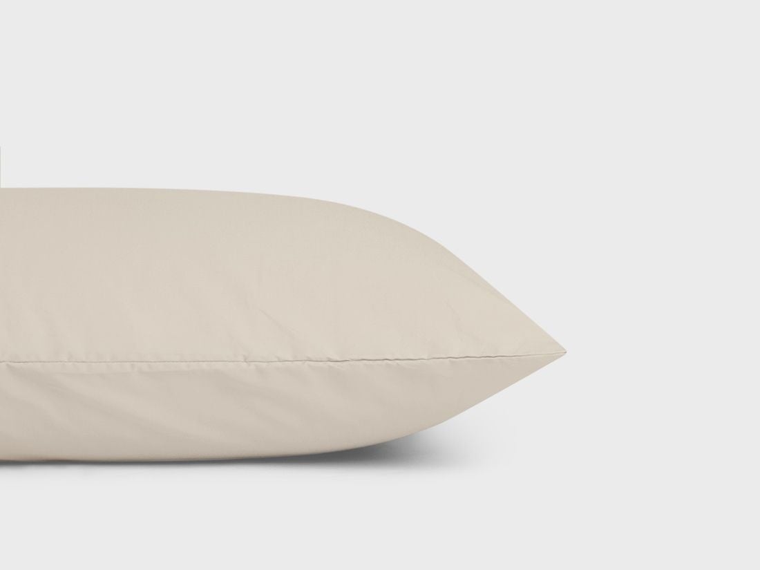 Taie d'oreiller coton TENCEL™ taupe sablonneux