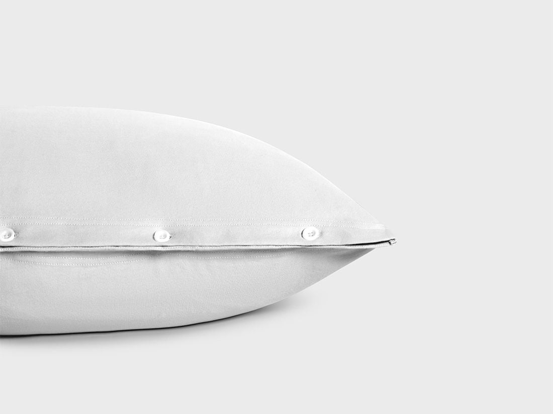 Taie d'oreiller jersey blanc pur