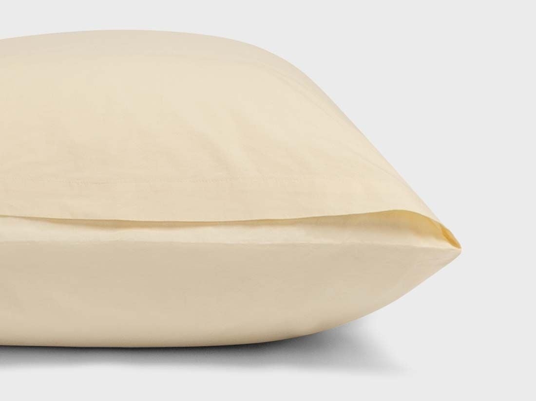 Taie de traversin percale de coton éclat doré 37x160