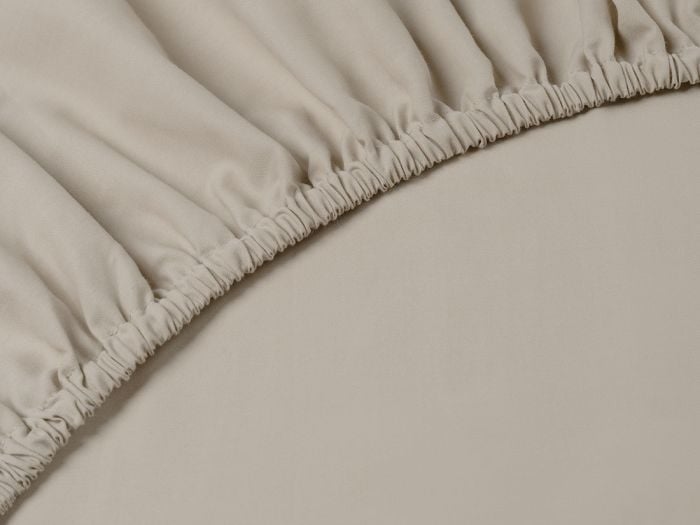 Drap-housse coton TENCEL™ taupe sablonneux