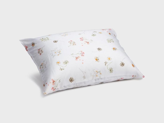 Taie d'oreiller satin de coton fleurs